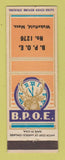 Matchbook Cover - Elks Lodge Wakefield MA