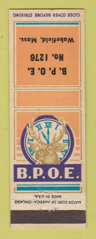 Matchbook Cover - Elks Lodge Wakefield MA