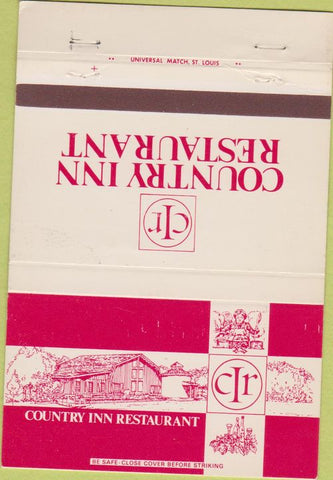 Matchbook Cover - Country Inn Restaurant Champaign IL 40 Strike