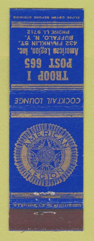 Matchbook Cover - American Legion Post 665 Buffalo NY