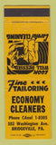 Matchbook Cover - Economy Cleaners Bridgeville PA YELLOW