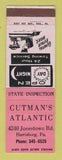 Matchbook Cover - Cutman's Atlantic oil gas Harrisburg PA