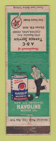 Matchbook Cover - A&C Texaco oil gas Cleveland OH POOR BACK WORN