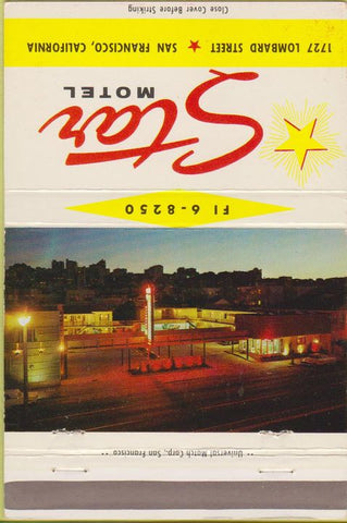 Matchbook Cover - Star Motel San Francisco CA 40 Strike