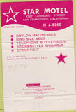Matchbook Cover - Star Motel San Francisco CA 40 Strike