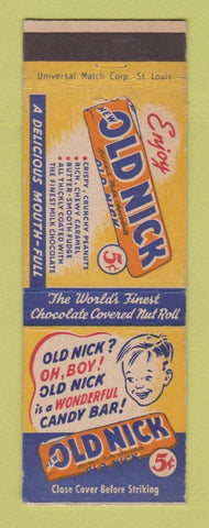 Matchbook Cover - Old Nick Candy Bar