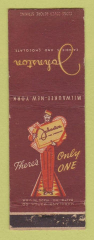 Matchbook Cover - Johnston Candy Chocolate Milwaukee WI New York City WEAR
