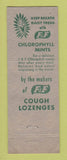 Matchbook Cover - F&F Cough Lozenges Drops Chlorophyll Mints