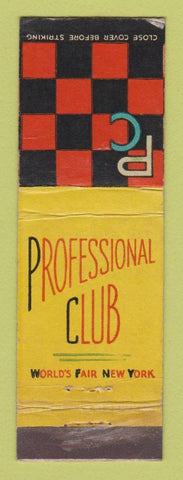 Matchbook Cover - Professional Club 1964 New York World's Fair WEAR