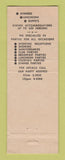 Matchbook Cover - Shaker Farms Country Club Westfield MA