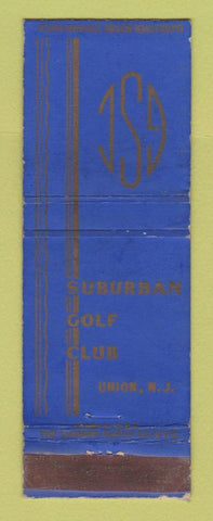 Matchbook Cover - Suburban Golf Club Union NJ WEAR