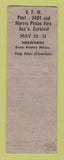 Matchbook Cover - VFW Morris Plains Fire Association Carnival WEAR