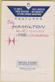 Matchbook Cover - Hamilton Watch Harrison's Jewelry 40 Strike