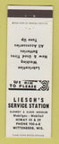 Matchbook Cover - Liesch's Service Mobil oil gas Wittenberg WI