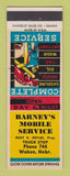 Matchbook Cover - Barney's Mobil oil gas Wahoo NE