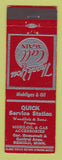 Matchbook Cover - Quick Service Mobil oil gas Bemidji MN