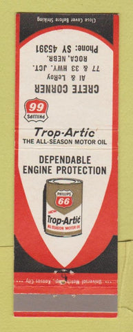 Matchbook Cover - Phillips 66 oil gas Crete Corner Roca NE