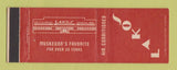 Matchbook Cover - Lakos Restaurant Muskegon MI