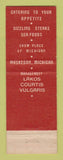 Matchbook Cover - Lakos Restaurant Muskegon MI