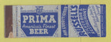 Matchbook Cover - Russell's Silver Bar Chicago IL Prima Beer WORN