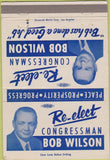 Matchbook Cover - Vote Bob Wilson Congressman San Diego CA 40 Strike