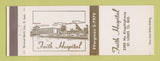 Matchbook Cover - Faith Hospital St Louis MO