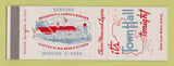 Matchbook Cover - Town Hall Restaurant St Louis MO