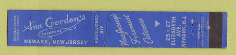 Matchbook Cover - Alex Gordon's Catering Newark NJ WEAR 10 Strike