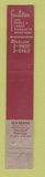Matchbook Cover - Alex Gordon's Catering Newark NJ WEAR 10 Strike