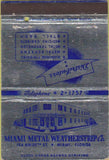 Matchbook Cover - Miami Metal Weatherstrip Miami FL 40 Strike