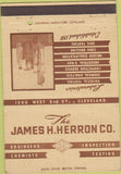 Matchbook Cover - James Herron Cleveland OH 40 Strike