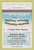 Matchbook Cover - Gordon Smith Insurance Corpus Christi TX 40 Strike
