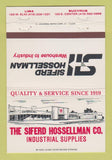 Matchbook Cover - Siferd Hossellman Industrial Supply Lima Bucyrus OH 40 Strike
