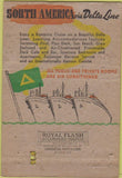Matchbook Cover - Delta Line South America Cruise Ship 40 Strike