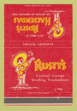 Matchbook Cover - Rusty's Hacienda Mexican Food El Monte Glendale CA 40 Strike