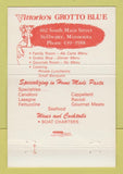 Matchbook Cover - Vittorio's Grotto Blue Stillwater MN 40 Strike
