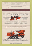 Matchbook Cover - Delta Concrete Products Denham Springs LA 40 Strike