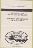 Matchbook Cover - Richardson Canal Village Pittsford NY 40 Strike