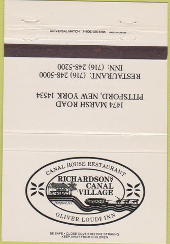 Matchbook Cover - Richardson Canal Village Pittsford NY 40 Strike