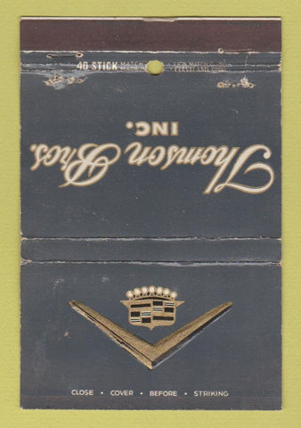 Matchbook Cover - Thomson Bros Cadillac Cincinnati OH WEAR 40 Stick
