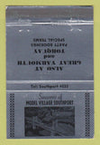 Matchbook Cover - Model Village Southport UK WEAR 40 Strike