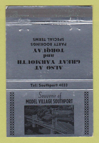Matchbook Cover - Model Village Southport UK WEAR 40 Strike