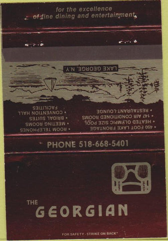 Matchbook Cover - The Georgian Hotel Lake George NY 40 Strike