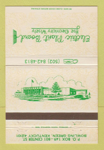 Matchbook Cover - Electric Plant Board Bowling Green KY 40 Strike