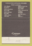 Matchbook Cover - Millionaire's Club 1973 Chicago IL 40 Strike