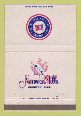 Matchbook Cover - Norwood Hills Country Club 40 Strike