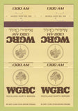 Matchbook Cover - WGRC Radio Rockland North Bergen Double Print ERROR 40 Strike