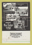 Matchbook Cover - Owen's New Salem Lodge IL 40 Strike
