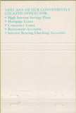 Matchbook Cover - Standard Federal Savings  40 Strike