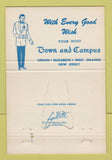 Matchbook Cover Town and Campus Union Elizabeth West Orange NJ Jewish 40 Strike